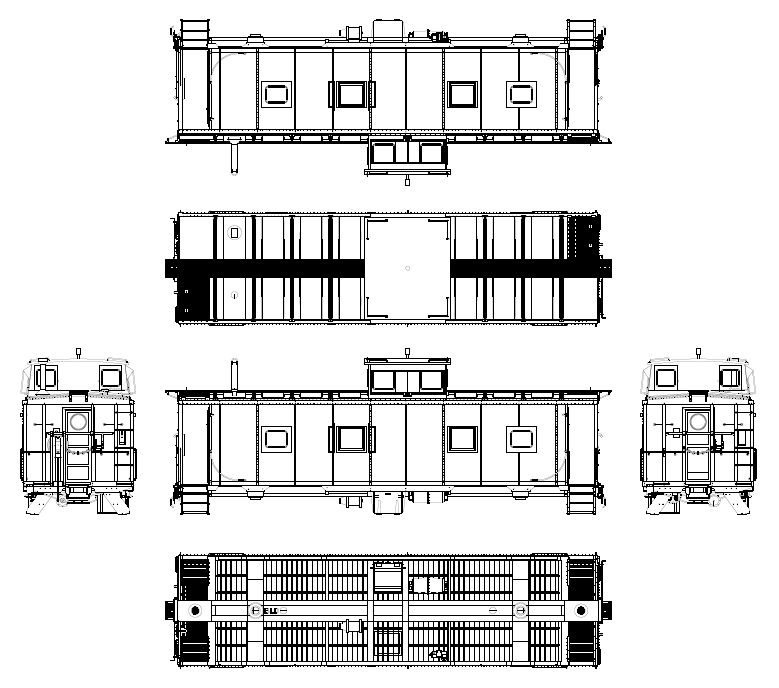 34009 ACL-SCL M-5 Caboose Early