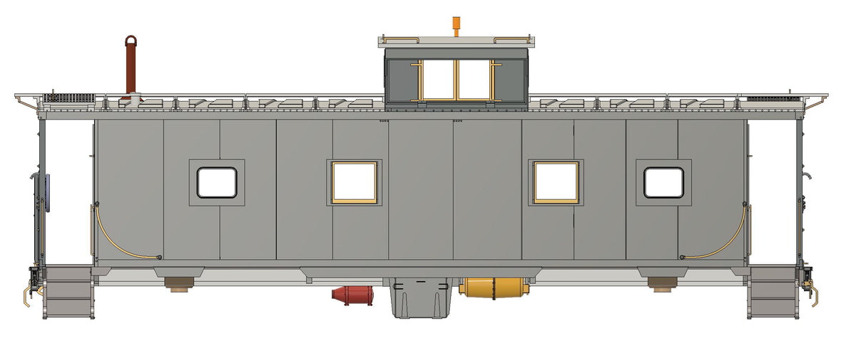 34012 ACL-SCL M-5 Caboose- Welded Sides