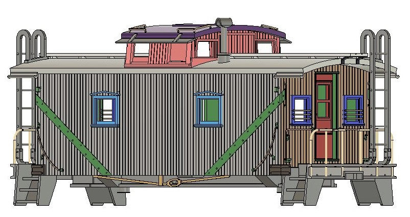 Delaware and Hudson Wooden Center Cupola "HOMEBUILD" Caboose