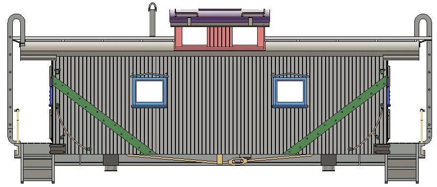 Delaware and Hudson Wooden Center Cupola "HOMEBUILD" Caboose