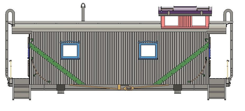 Delaware and Hudson Wooden End Cupola "HOMEBUILD" Caboose