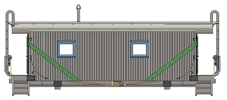 Delaware and Hudson 35881 Wooden no Cupola "HOMEBUILD" Caboose