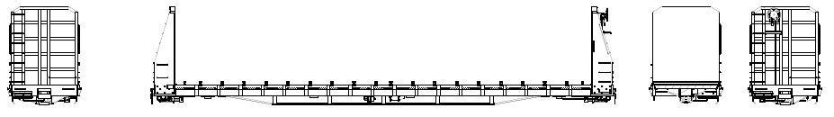 32012 Thrall Bulkhead Flatcar - D&H Early - As Built