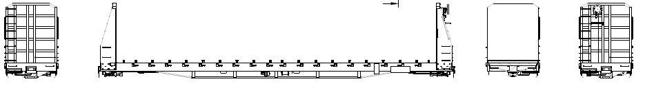32013 Thrall Bulkhead Flatcar - D&H Early - Modified