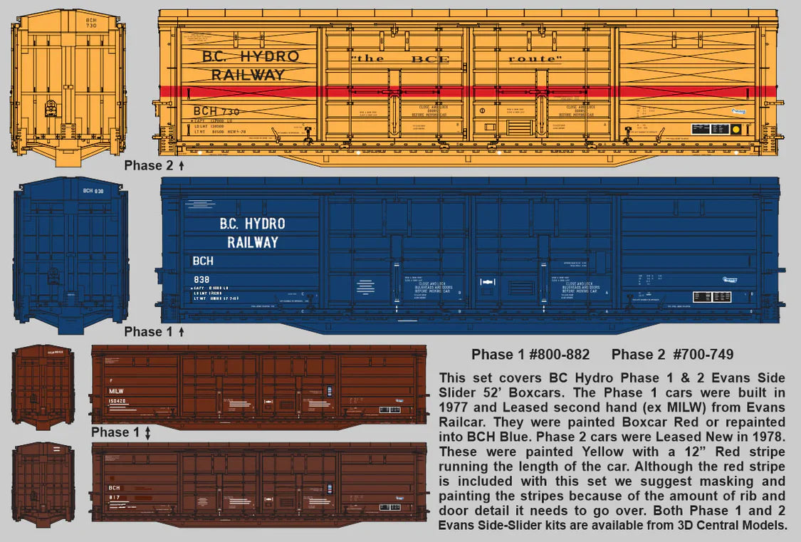 F-490 - BC Hydro Side Slider Decals