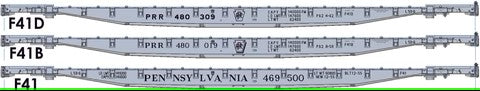 HO PRR F41 Flatcar Decals