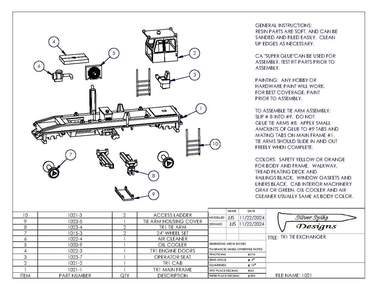 HO Scale TR1 Tie Exchanger