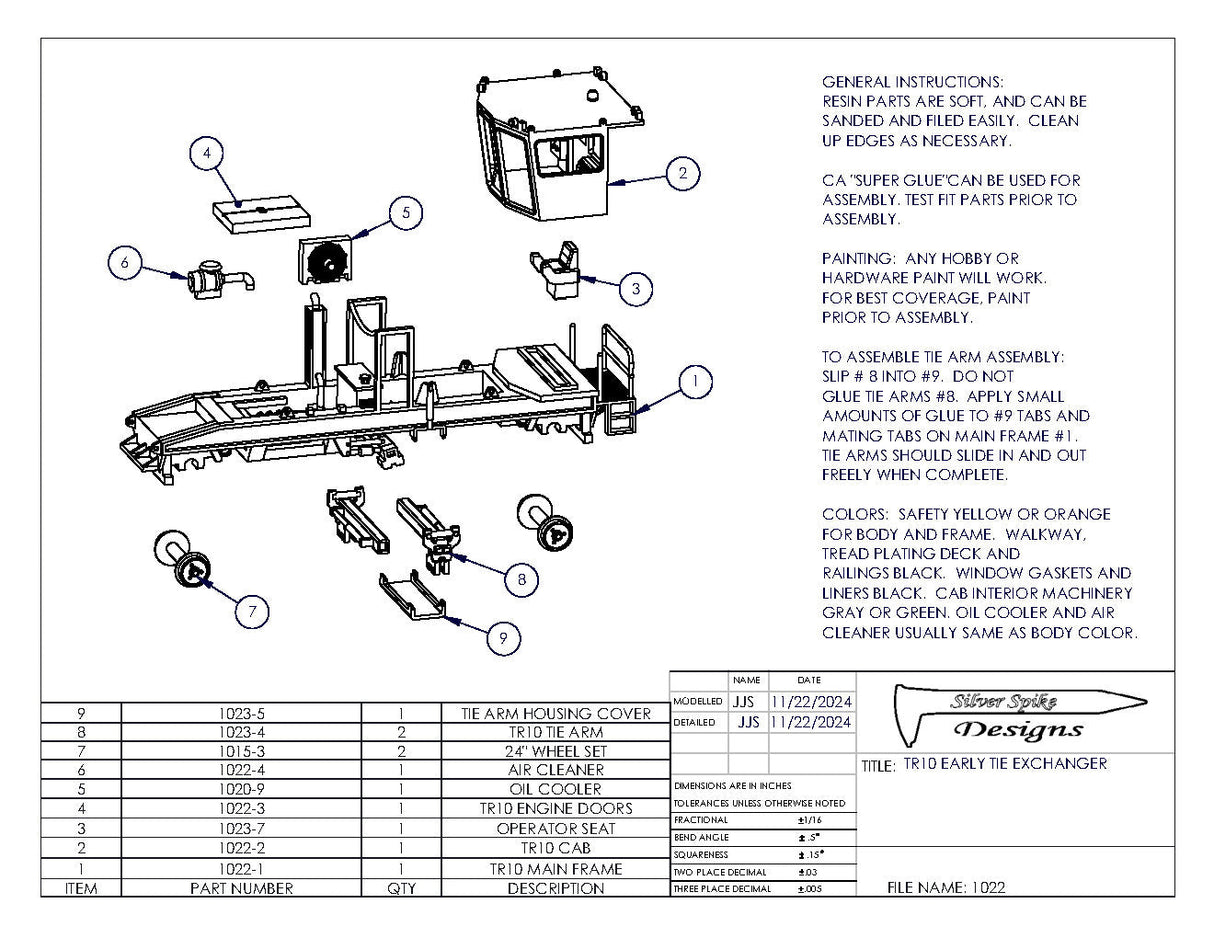 HO Scale TR10 Tie Exchanger Phase I Version