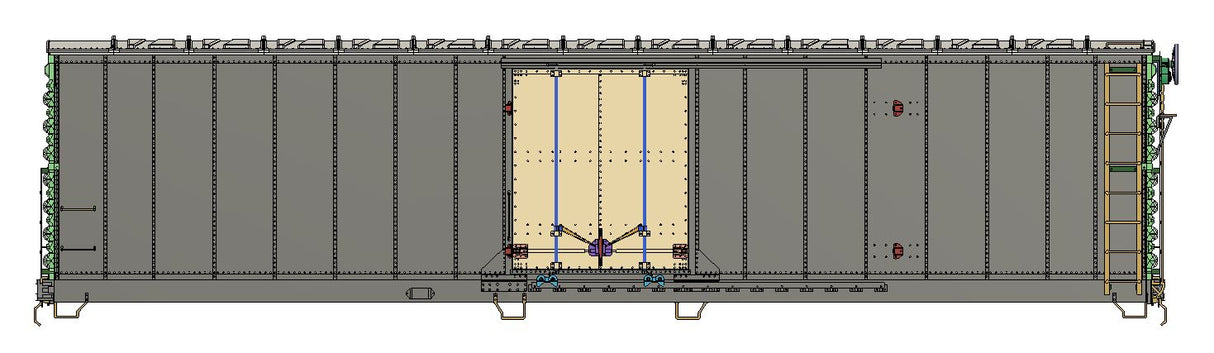 32009 PRR/PC/LV/CR X53 50ft RBL Boxcar WITHOUT Roofwalks