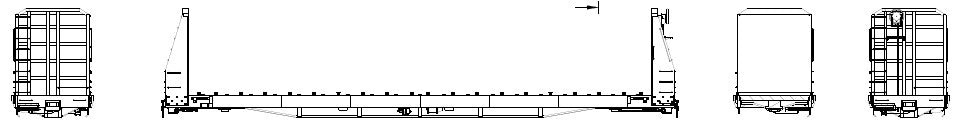 32014 Thrall Bulkhead Flatcar - B&O/Chessie P-41