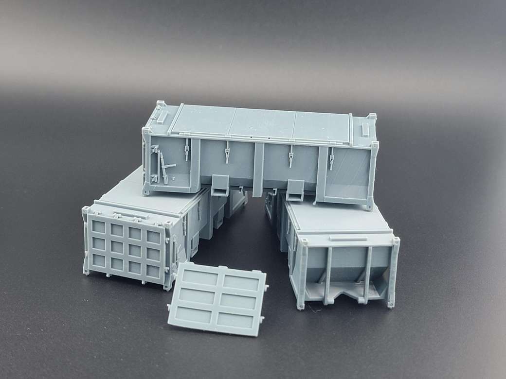 25051 20ft Sealed Dross Container - N Scale - 3 Containers