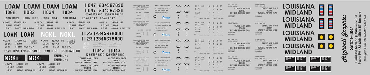 F-487 Louisiana Midland LOAM & NOKL Decals