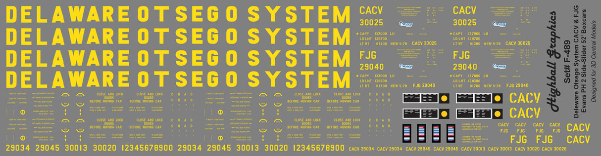 F-489 Deleware Otsego System CACV & FJG Decals - Phase 2