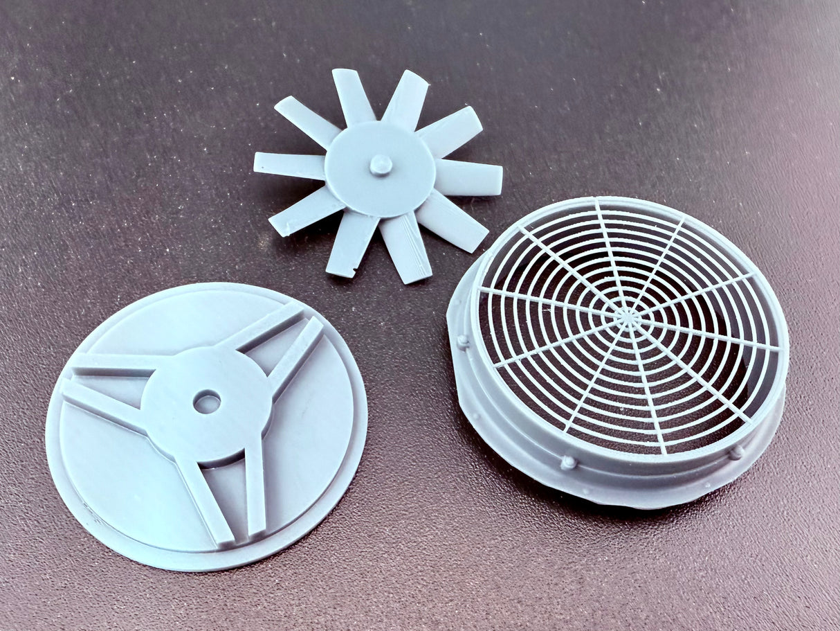 55069 EMD 48in Radiator Fan (GP38 Style) 3 Pack