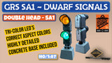 HO Scale GRS SA1 Dwarf Signal Double Head