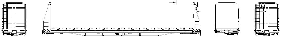 32015 Thrall Bulkhead Flatcar - N&W F10